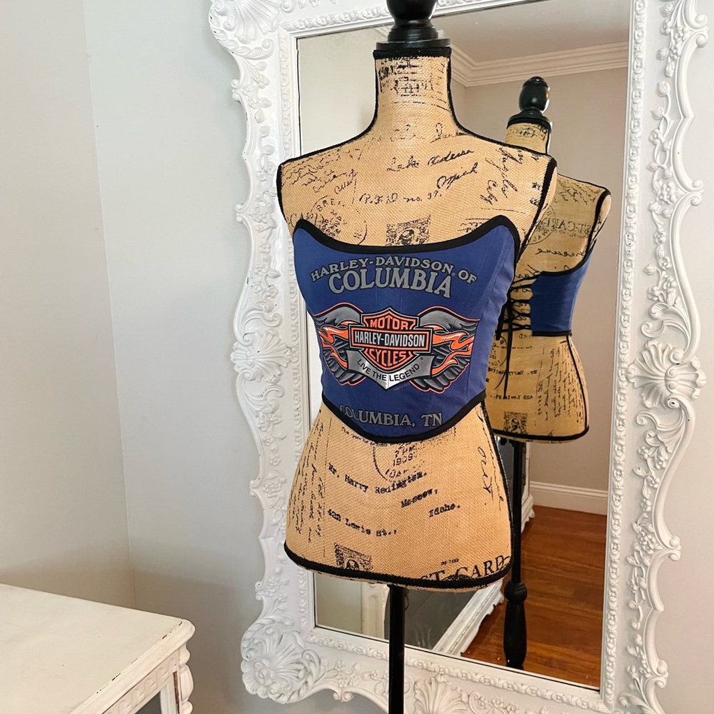 Harley-Davidson Blue Crop Top